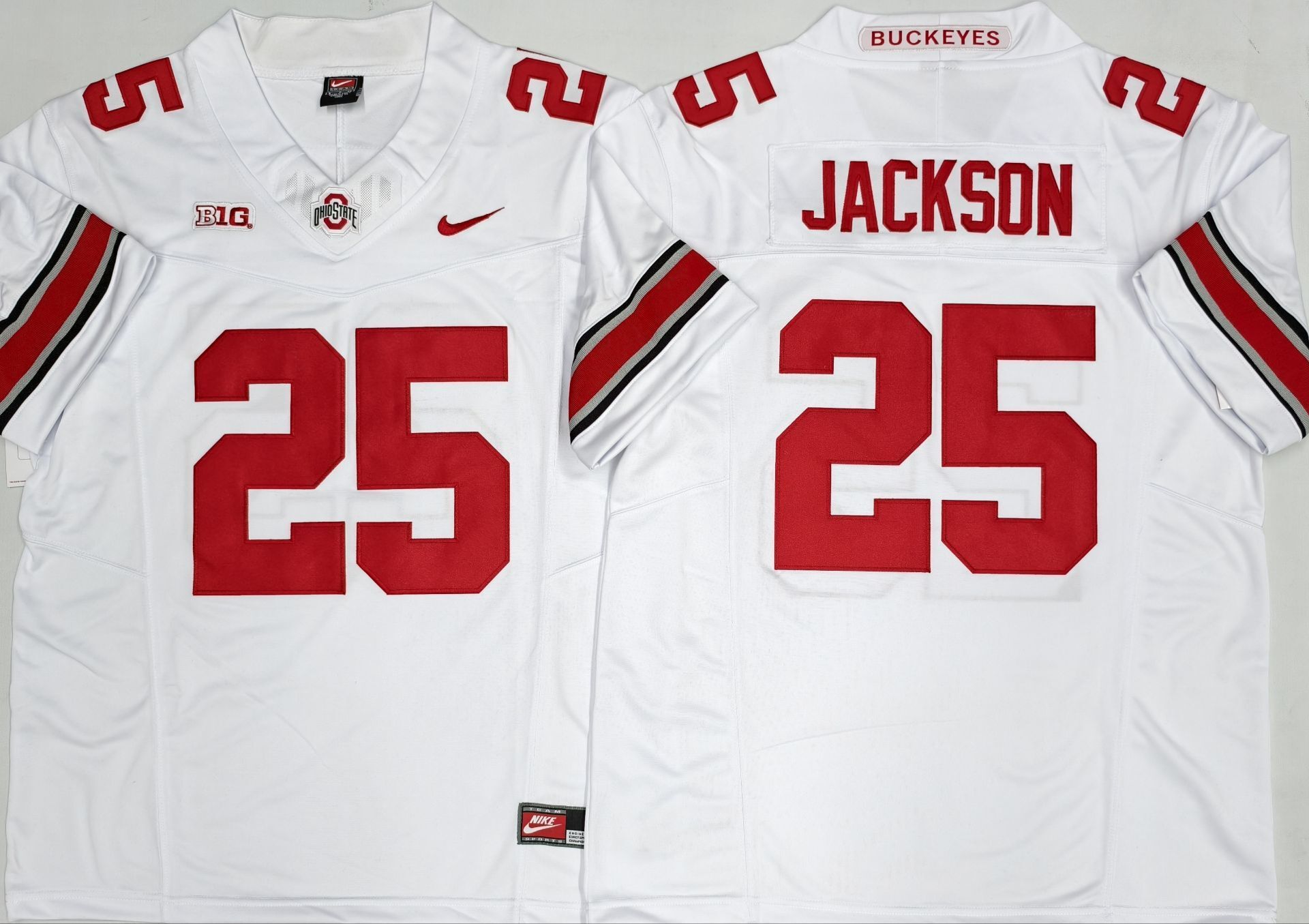 Men's Ohio State Buckeyes #25 Lamar "Bo" Jackson White 2025 F.U.S.E. Limited Stitched Jersey